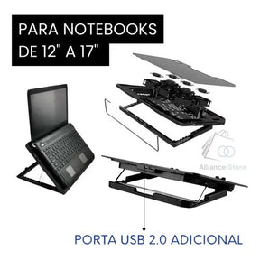 Suporte Notebook Base Led Refrigerada